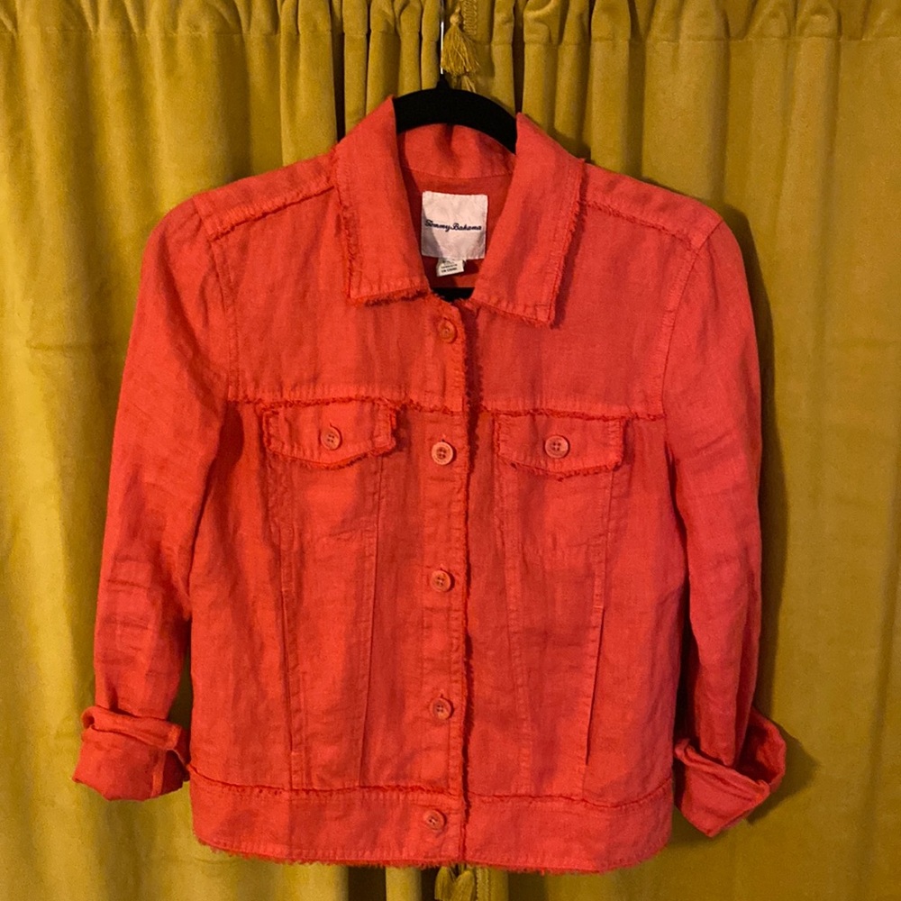 Tommy Bahama Two Palm Linen Raw Edge Jacket XS